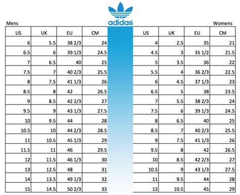 adidas size conversion chart.